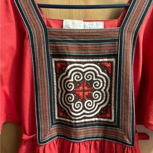 Vintage orange cotton dress